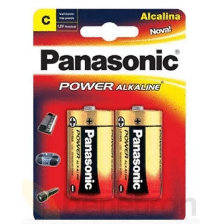 Pilha Alcalina Média C Panasonic